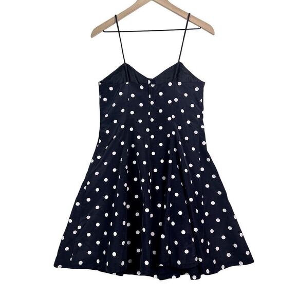 VINTAGE 70's ILGWU Union Made Acetate Polka Dot Fit & Flare Party Dress 11 - Picture 5 of 16